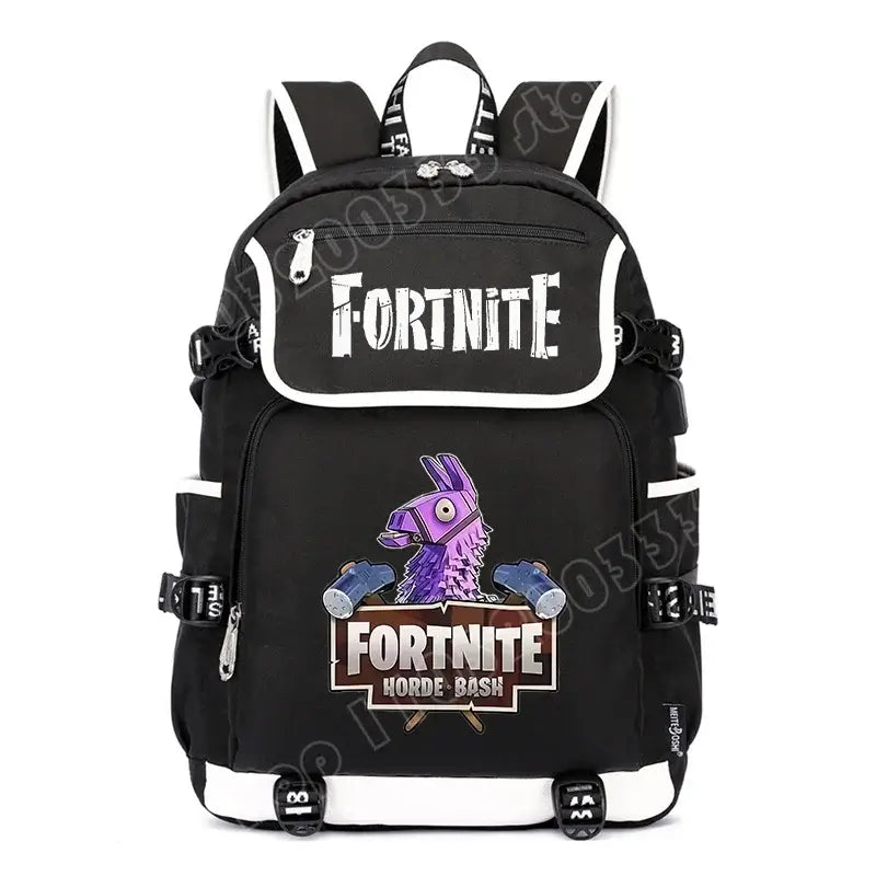 Fortnites раница с голям капацитет, ежедневна чанта за рамо с USB порт, унисекс аниме ученическа раница, нов стилен подарък за канцеларски принадлежности