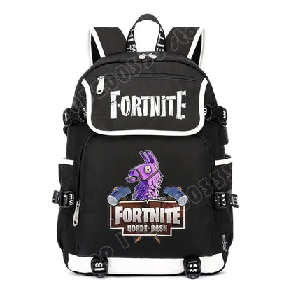 Fortnites раница с голям капацитет, ежедневна чанта за рамо с USB порт, унисекс аниме ученическа раница, нов стилен подарък за канцеларски принадлежности
