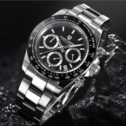PAGANI DESIGN New Ceramic Bezel Men Quartz Wristwatches Luxurys Sapphire Glass Chronograph 100m Waterproof Stainless Watches Men