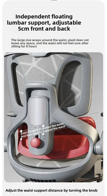 Air Titan Full-Mesh-Büro- und Gaming-Computerstuhl, ergonomischer Schreibtischstuhl für Studierende mit Drei-Zonen-Lendenstütze und gut belüftetem Design
