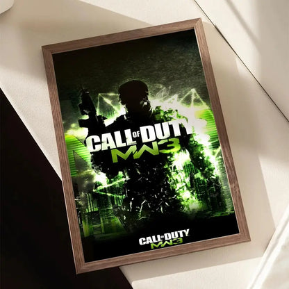 Call of D-DUTY Game Poster Stickers Painting Self-Adhesive Mural HD Wall Decals for Bedroom Living Room Home Decor Gift