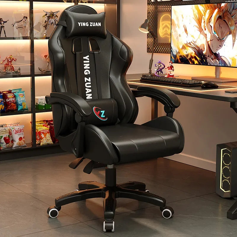 AOLIVIYA Ergonomic Gaming Chair with Footrest, Reclining Computer Chair, 3D Adjustable Armrests, Lumbar Support Seat for Home Office