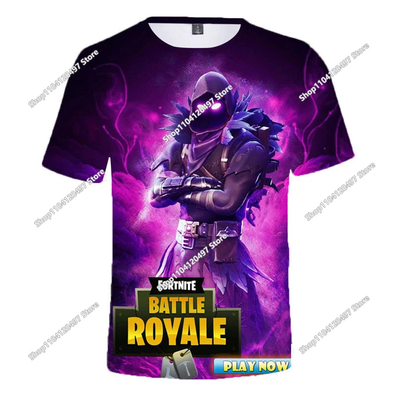 Fortnite Boys Clothes T-Shirt Victory Hero Child Kids T-shirt Battle Royale 3D Girls Short Sleeve Tees T-shirt