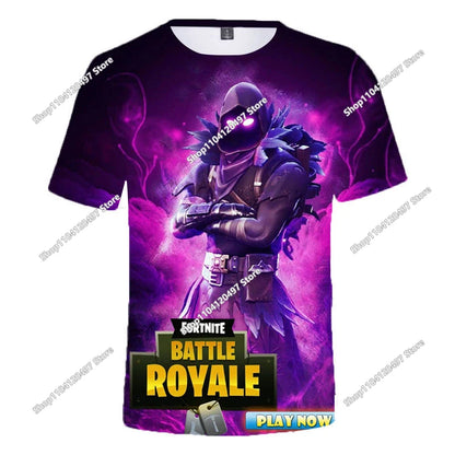 Fortnite Boys Clothes T-Shirt Victory Hero Child Kids T-shirt Battle Royale 3D Girls Short Sleeve Tees T-shirt