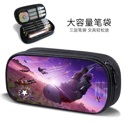 Fortnite new style elementary school student personalized pencil case game peripheral cartoon large capacity stationery bag gift