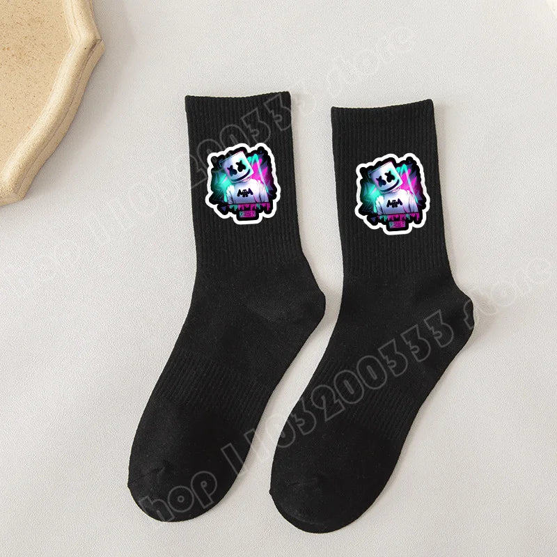 Fortnite-Socken mit Cartoon-Spielcharakter, lange Socken für Kinder und Schüler, einfarbige Baumwollsocken für Frühling und Herbst, Geburtstagsgeschenk