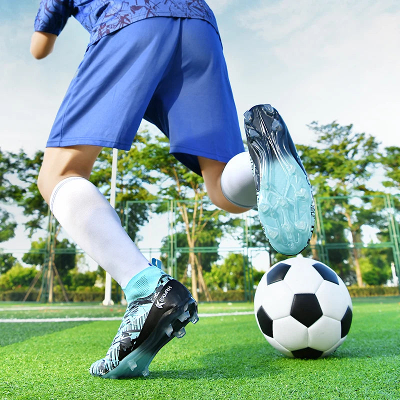 Chaussures de football à crampons longs AG pour hommes Genuine Double Star, chaussures de match et d'entraînement professionnelles pour adolescents et adultes