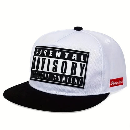 2025 Personalized New ADVISORY Embroidered Street Dance Hip Hop Hat Outdoor Leisure Sunshade Hat Flat Edge Baseball Hat Unisex