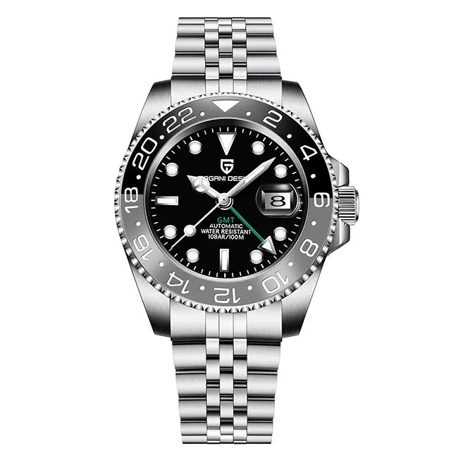 Man Watch PAGANI DESIGN GMT Men Mechanical WristWatch Luxury Sapphire Glass Waterproof 40mm Automatic Watch for Men Reloj Hombre