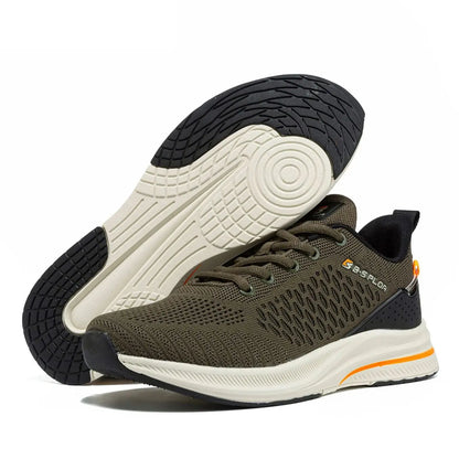 Baasploa Herren-Laufschuhe – Marke: Casual, leichte Designer-Jogging-Schuhe aus Mesh für Herren, atmungsaktive Sport- und Wanderschuhe mit Schnürung