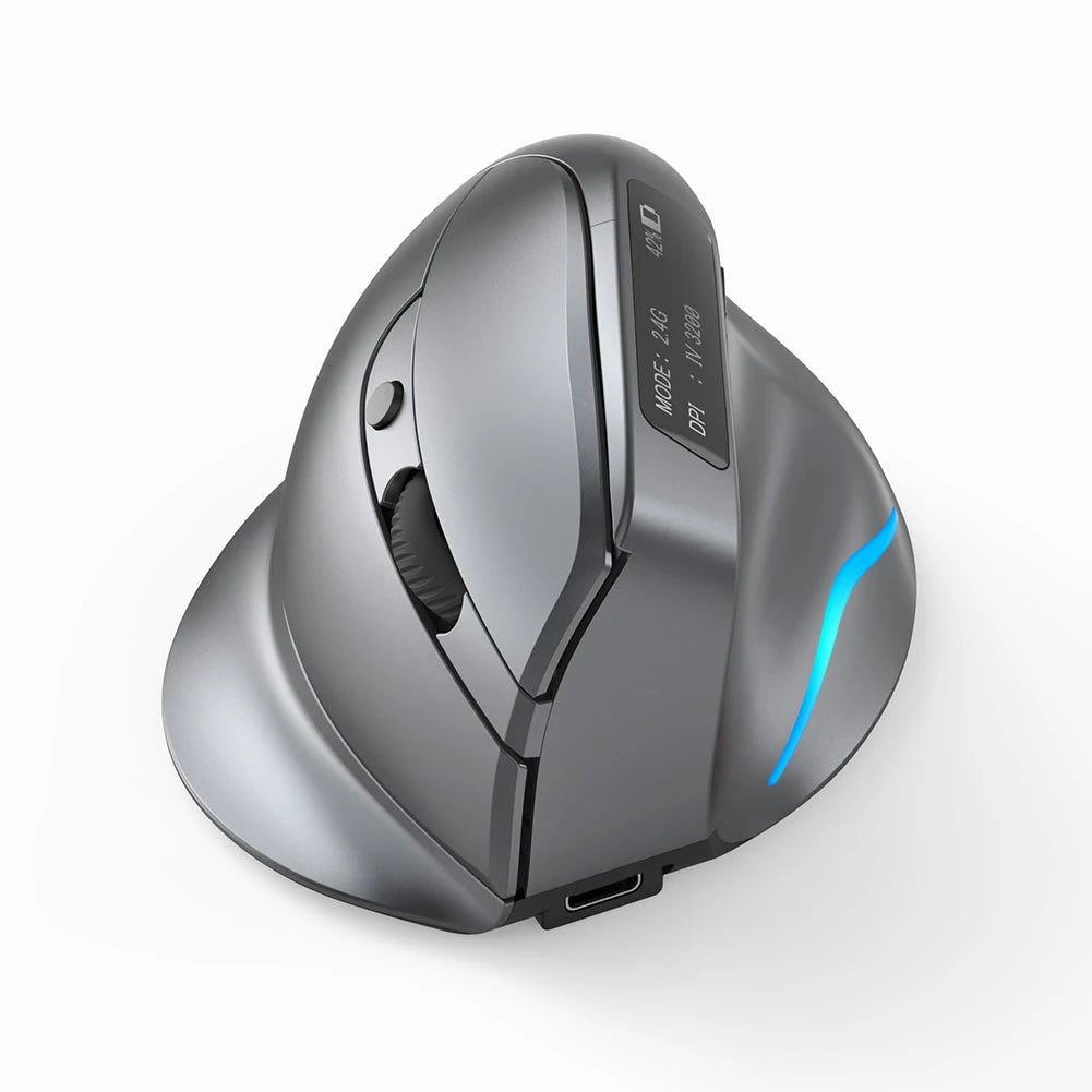 F-36 Ergonominen pystysuuntainen hiiri 2.4G+BT1+BT2 langaton oikea- ja vasenkätinen tietokonepelihiiri, optinen USB-hiiri tietokoneelle ja kannettavalle