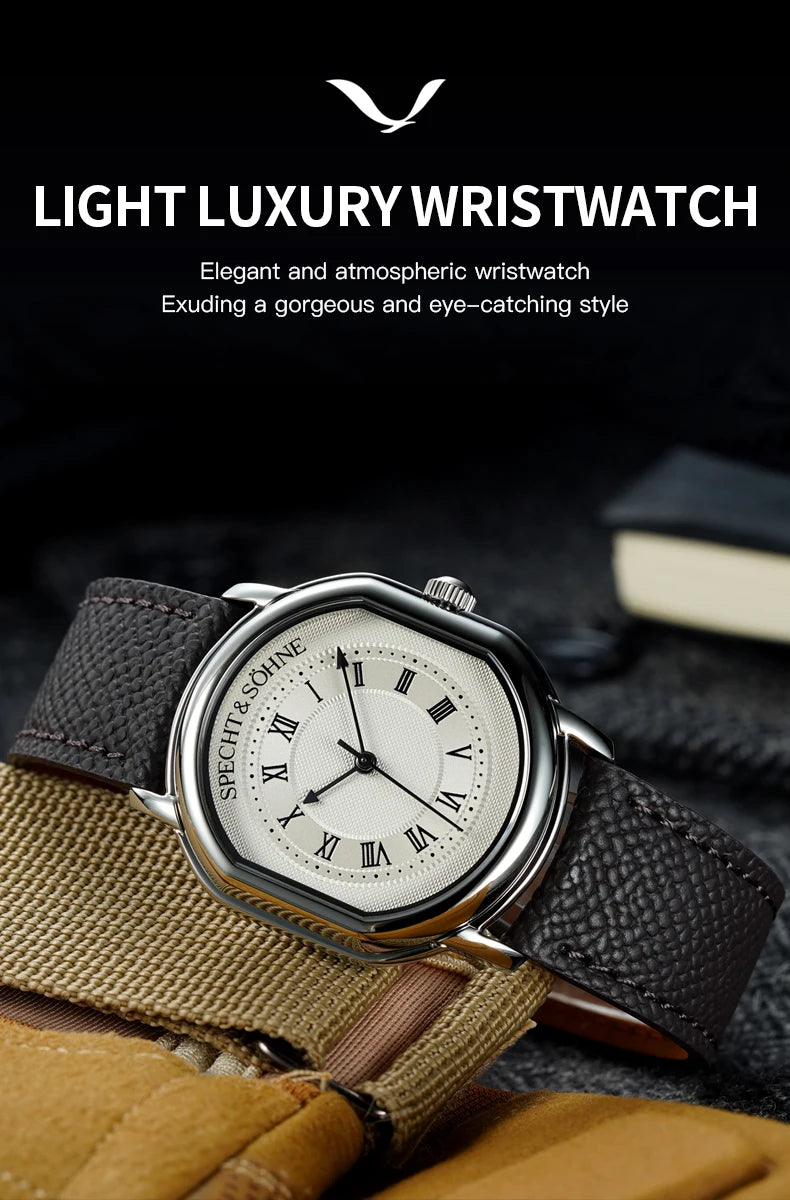 Specht & Söhne 2025 New 35MM Men's Watches Top Brand Luxury Vintage Watch For Men Japan VH31 Movt Sapphire Crystal Waterproof