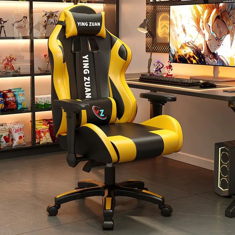 AOLIVIYA Ergonomic Gaming Chair with Footrest, Reclining Computer Chair, 3D Adjustable Armrests, Lumbar Support Seat for Home Office