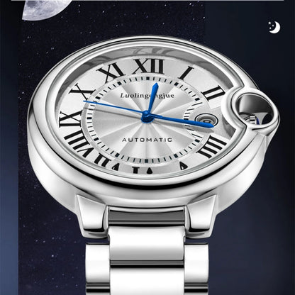 European and American Style High-End Business Series Men's Mechanical Watches, Automatic Winding, Skeleton Design, High Aesthetic Value, Light Luxury, Fashionable, Casual, Versatile, Trendy Men's Watches for Social Guys, the