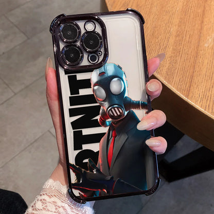 Game Hot F-Fortnites Plating Phone Case For iPhone 17 17e 16e 16 15 14 13 12 11 Pro Max X XR XSMax 7 8 Mini Air Plus Anti-Fall