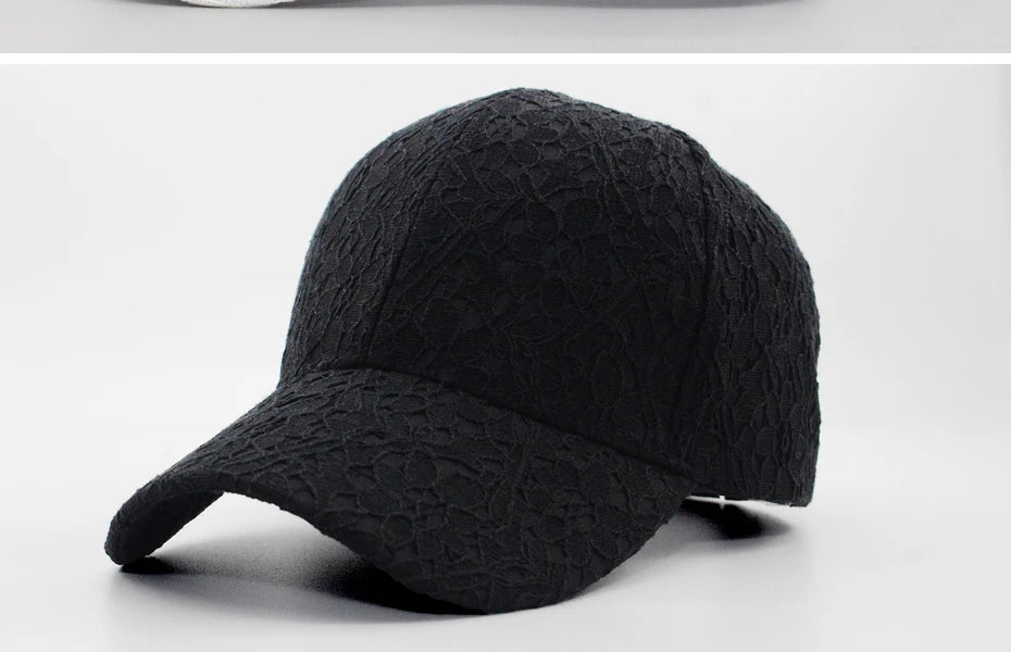 CNTANG Brand Summer Lace Hat Cotton Baseball Cap For Women Breathable Mesh Girls Snapback Hip Hop Fashion Female Caps Adjustable