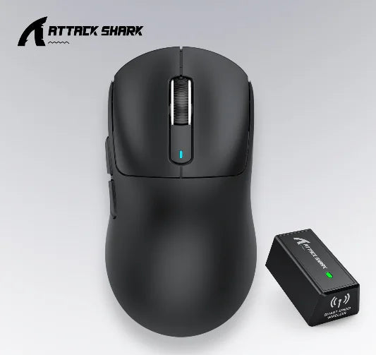 ATTACK SHARK X3 Rato de três modos 1K Hz, X3Pro Rato sem fios Bluetooth 4K Hz leve, PAW3395, velocidade de movimento 650IPS