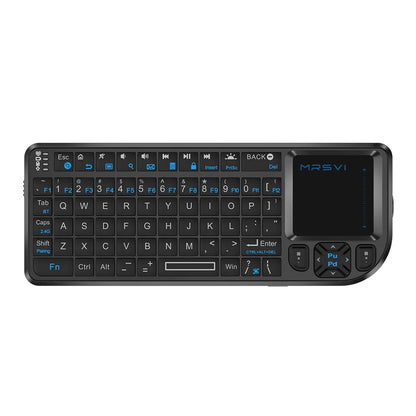 MRSVI Mini-Bluetooth-Tastatur A8 PLUS, beleuchtete 2.4GHz-Wireless-Tastatur mit Touchpad für Android TV Box, Mac, Laptop, Windows