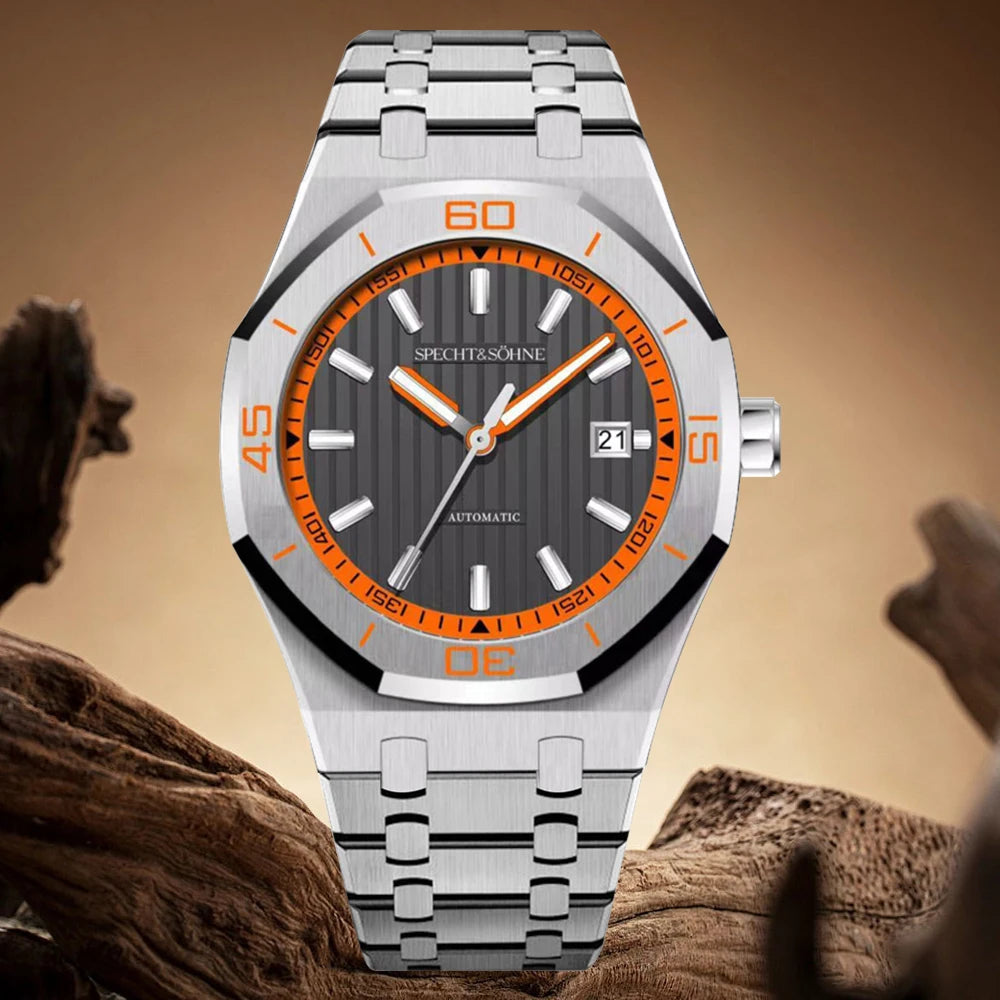New Arrivals Specht & Söhne Dive Watch 40MM Miyota 8215 Automatic Mechanical Watches For Men Octagon Bezel Steel
