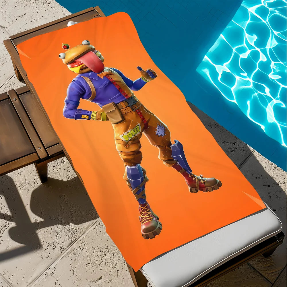 Game Art Funny F-Fortnite Towel Soft Beach Towels Trip Swim Pool Bathing Towel Gym Spa Home Decor Gift Holiday