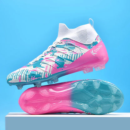 Chaussures de football à crampons longs AG pour hommes Genuine Double Star, chaussures de match et d'entraînement professionnelles pour adolescents et adultes