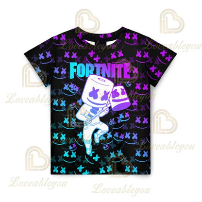 Battle Royale T-shirt Fortnite T Shirt Victory Cartoon Tops Teen Clothes Kids Hero Game Fortress Night 3D Boys Girls Tshirt