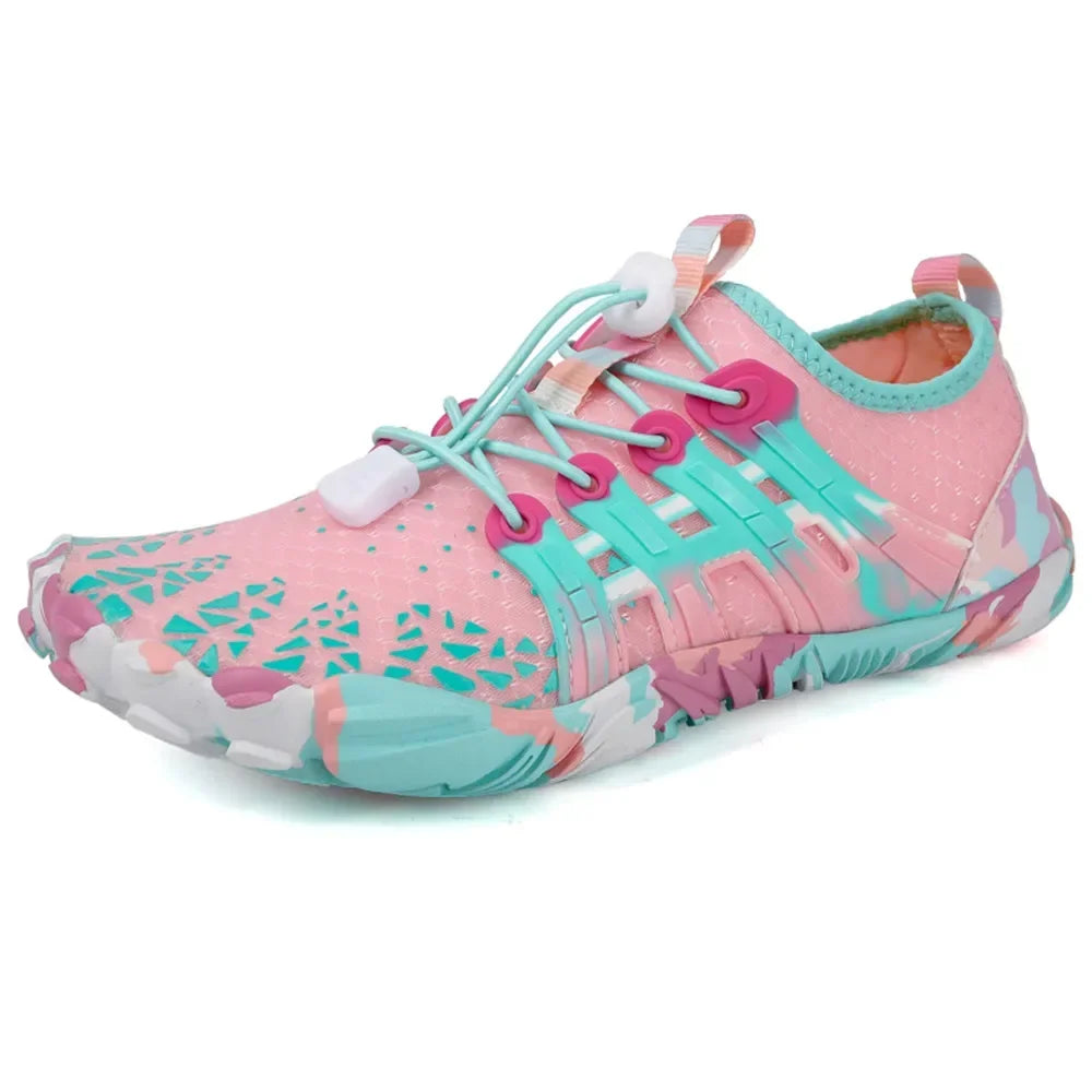 Men's and women's water shoes, upstream wading swimming barefoot five-finger aqua shoes, colorful beach seaside light unisex sneakers new