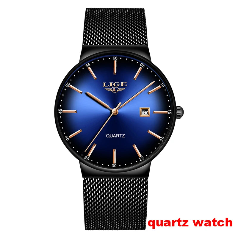 Orologi da polso meccanici automatici da uomo LIGE – Orologio di lusso di alta gamma con tourbillon, modello elegante e impermeabile, ideale per il lavoro o le occasioni formali.