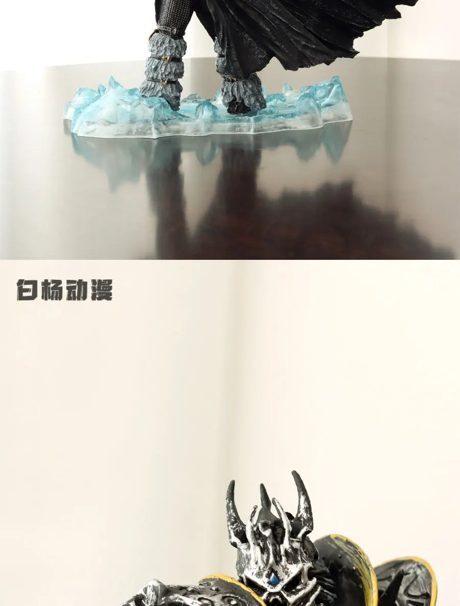 Hot Baiyang Anime World Of Warcraft Lich King Arthas Death Knight Gk Figure Statue Collectible Model Desktop Ornament For Men