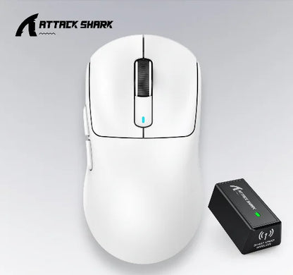 ATTACK SHARK X3 Rato de três modos 1K Hz, X3Pro Rato sem fios Bluetooth 4K Hz leve, PAW3395, velocidade de movimento 650IPS