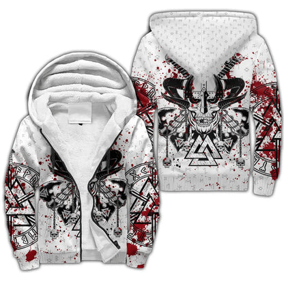 Odin Raven Fenrir Wolf Tattoo 3D Printed Men's Winter Thicker Zip Hoodie Unisex Casual Hooded Tracksuit Warm Fleece Jacket KD18