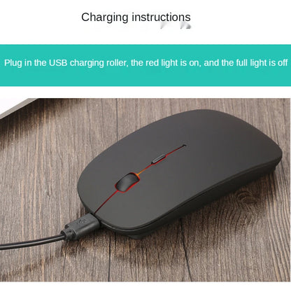 Rechargeable Type-C Wireless Mouse with USB Dual Receiver, Silent Ergonomic Wireless Mouse, Adjustable 1600 DPI Computer Mouse for Laptop & PC