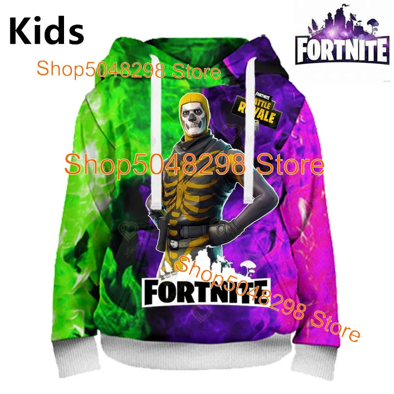 Hot Game Fortnite Hero Print Sweatshirt Boys Girls 3D Clothes Casual Kid Hoodies Children Adult Men Women Spring Autumn Pullover