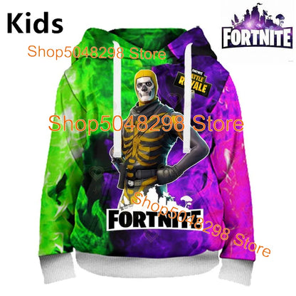 Hot Game Fortnite Hero Print Sweatshirt Boys Girls 3D Clothes Casual Kid Hoodies Children Adult Men Women Spring Autumn Pullover