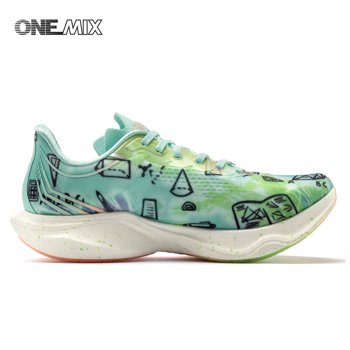 ONEMIX Nowe buty do biegania maratońskiego z podeszwą z nylonu i włókna węglowego – amortyzujące, profesjonalne, zapewniające stabilne wsparcie, ultralekkie, z doskonałym odbiciem