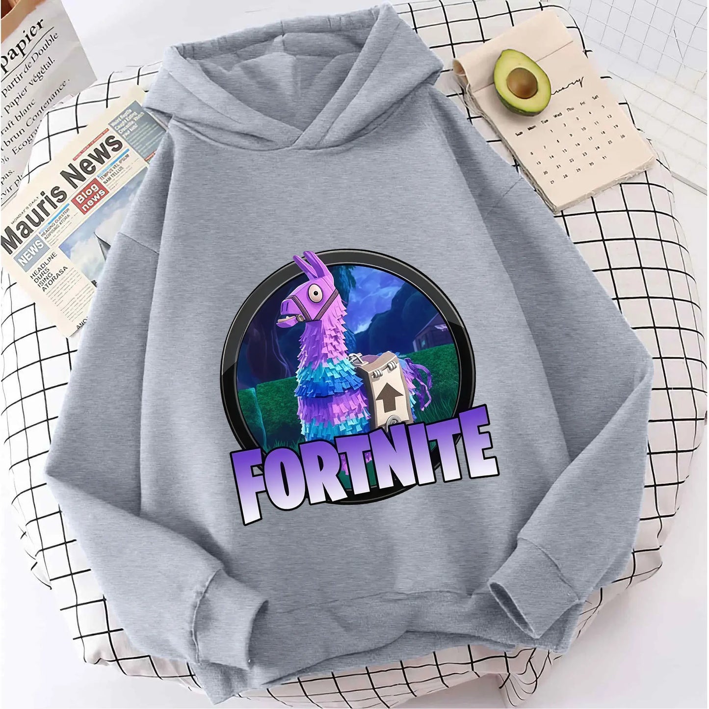 FORTNITED Children Long-sleeved Girls Boy Streetwear Boys Baby Hoodies Pullover Sweatshirt Anime Fashion Kid Clothing Tops Gift
