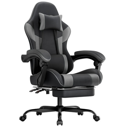 Ergonomic Gaming Chair with Lumbar Support, Adjustable Reclining PC Gaming Chair, Breathable PU Leather Office Chair, 200kg Heavy Duty