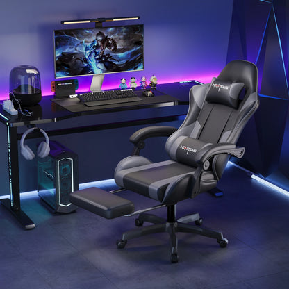 Ergonomisk gamingstol i moderne design med drejefunktion til kontor og hjem, e-sport-gamingstol med hjul, roterende computer-gamingstol