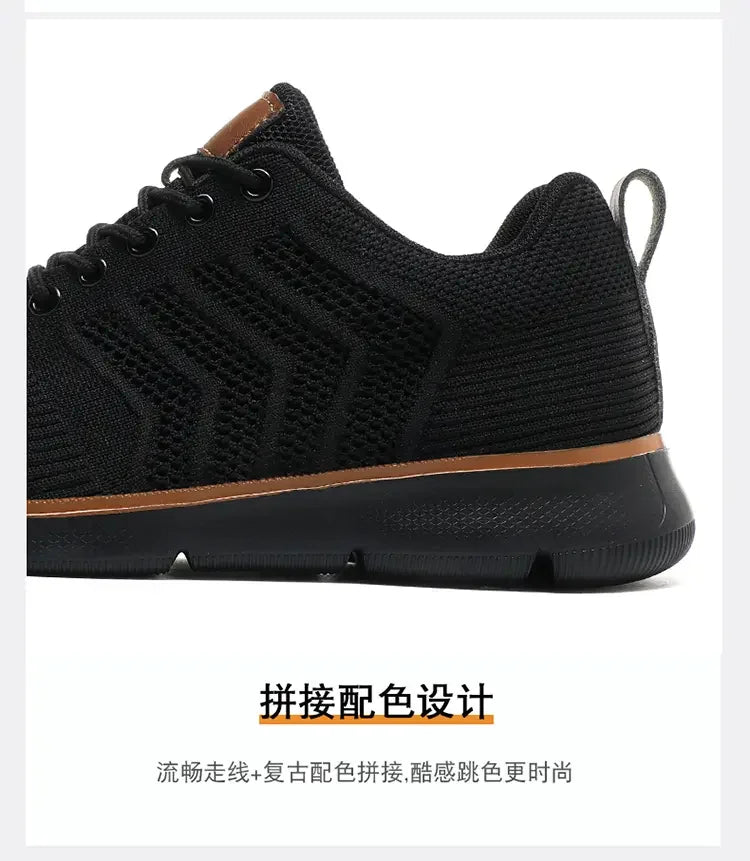 Casual Sneaker Shoes, Breathable Men's Walking Mesh, Soft Sole Outdoor Anti-Slip Travel Comfortable Running Shoes, Tenis Masculino