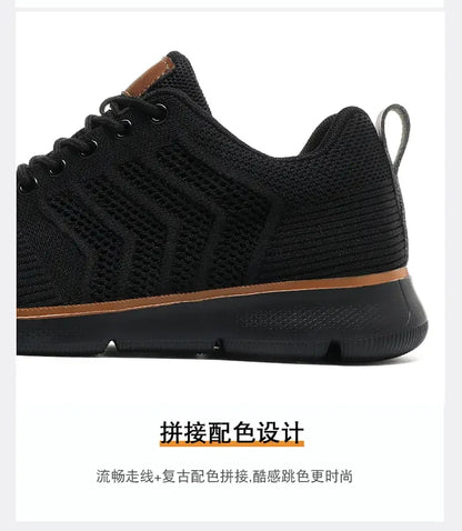 Casual Sneaker Shoes, Breathable Men's Walking Mesh, Soft Sole Outdoor Anti-Slip Travel Comfortable Running Shoes, Tenis Masculino