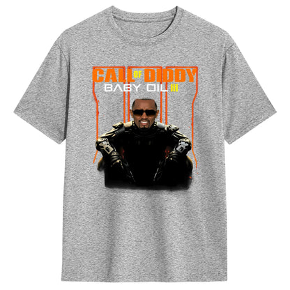 Men Funny Call of Diddy Meme T Shirt  Cotton Clothing Fashion Short Sleeve Crew Neck Tee Shirt Classic T-Shirt