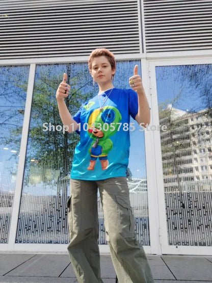 Japanese Anime Fortnite Summer T-shirt for Men and Women Battle Royale Short-Sleeved Casual Comfortable Loose Harajuku Streetwear