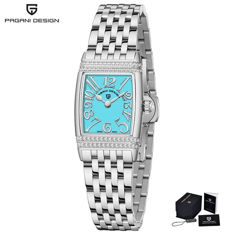 PAGANI DESIGN Luxury Fashion Women's Quartz Watch Swiss Ronda Movt Sapphire Stainless Steel Waterproof Clock Gift For Woman