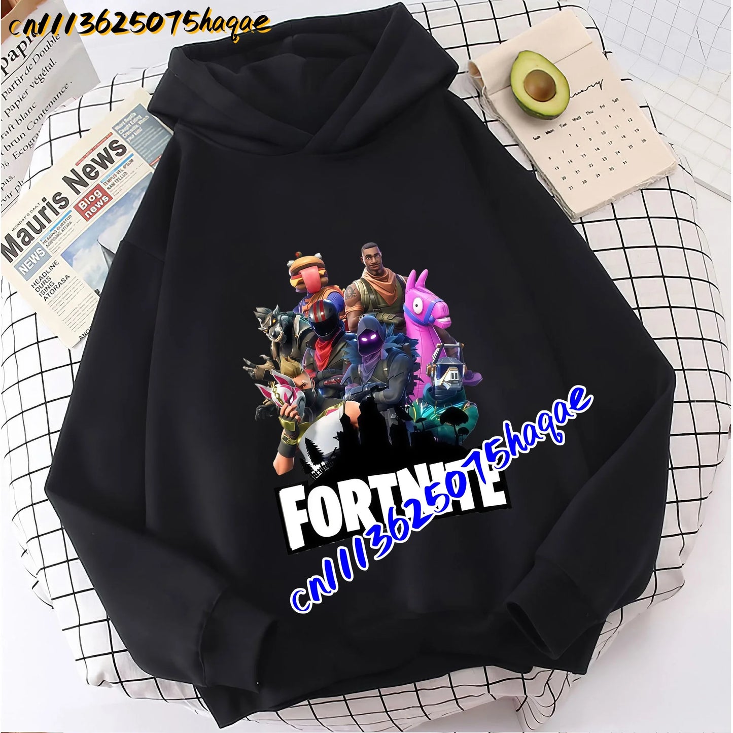 FORTNITED Children Long-sleeved Girls Boy Streetwear Boys Baby Hoodies Pullover Sweatshirt Anime Fashion Kid Clothing Tops Gift