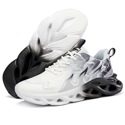 Men's Running Shoes Mesh Breathable Flat Cushioning Soft Comfortable Sneakers Outdoor Gym Trendy Casual Jogging Shoes for Men