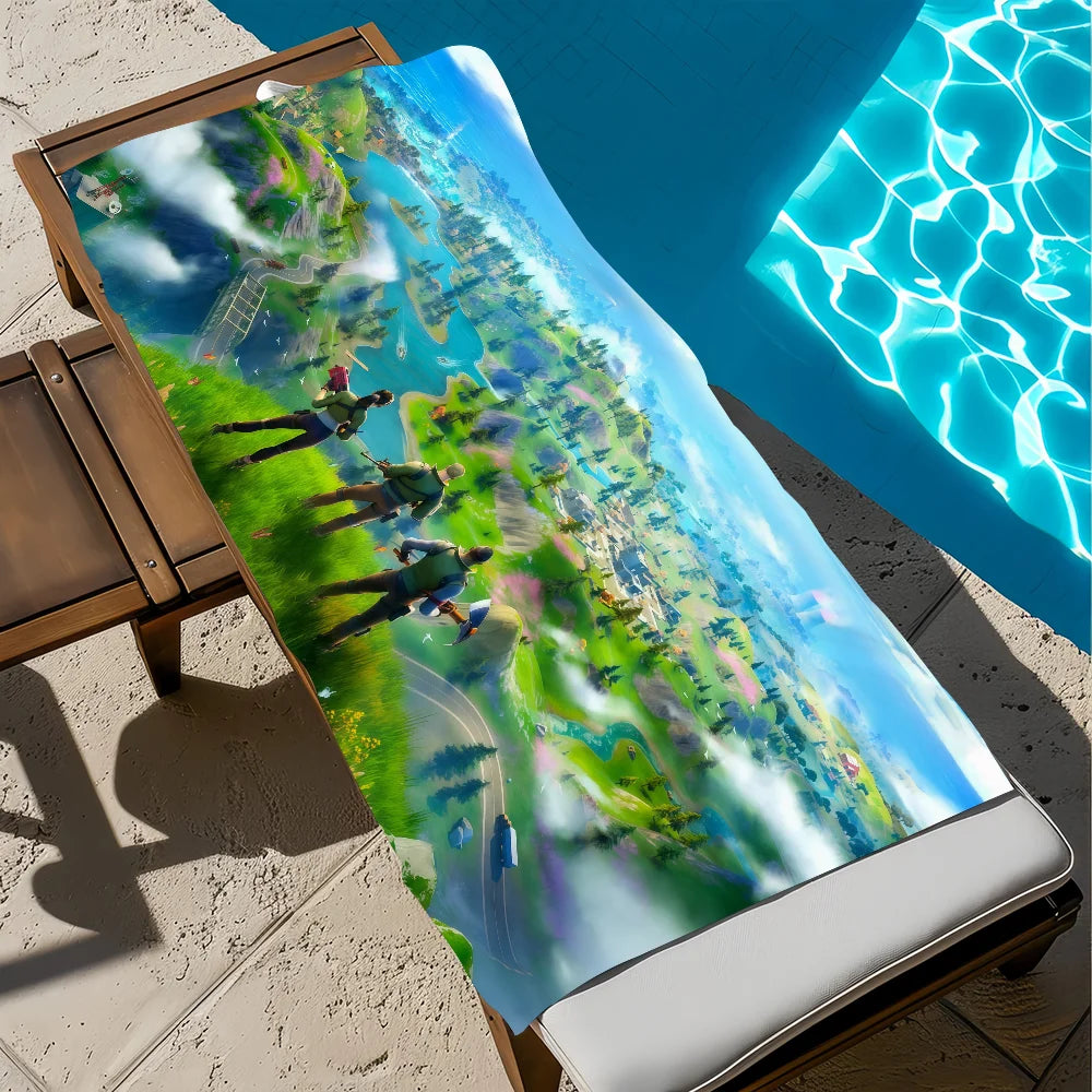 Game Art Funny F-Fortnite Towel Soft Beach Towels Trip Swim Pool Bathing Towel Gym Spa Home Decor Gift Holiday
