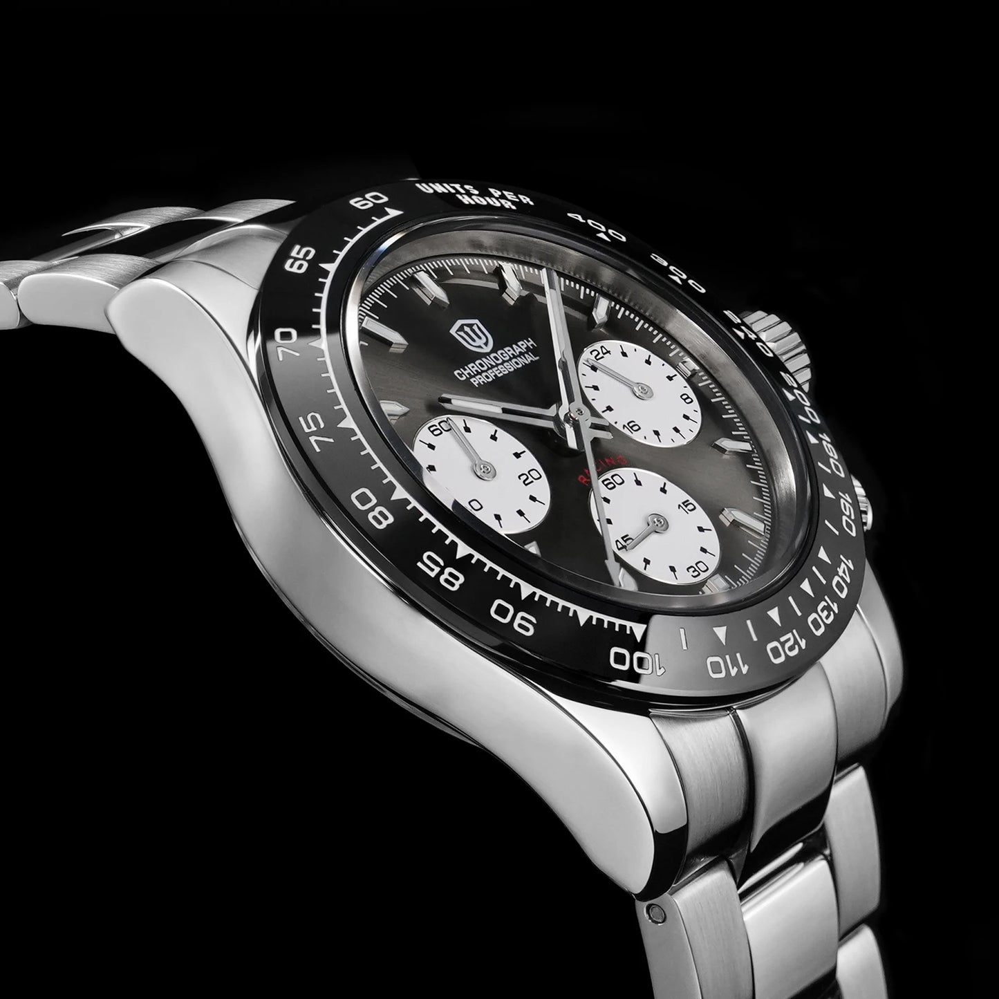 Watchdives WD16500 V2 Men Watch VK63 Quartz Movement Chronograph Wristwatch Stainless Steel Sapphire Crystal Luminous Watches