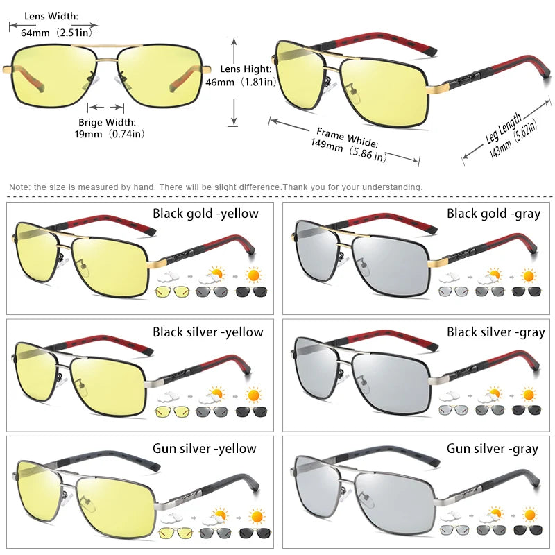 LIOUMO Brand Polarized Sunglasses Men Photochromic Sun Glasses For Women Driving Glasses Anti-Glare Goggles gafas de sol hombre
