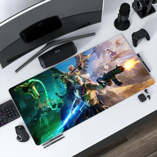 F-FORTNITE Mouse Pad Αντιολισθητικό MousePad με Ραμμένες Άκρες για Survival Shooting, Γραφείο, Μαθητές και Gaming, Παχύ, Μεγάλο Gaming Pad Γραφής με Μαλακή Επιφάνεια