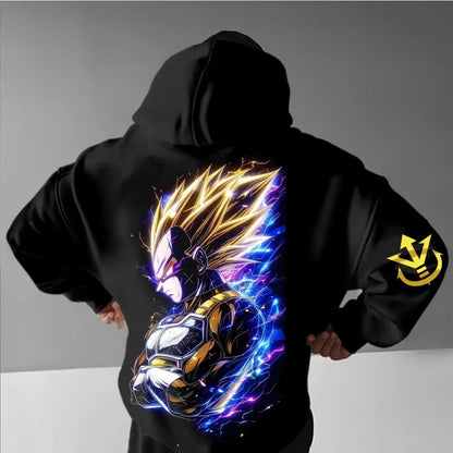 2026 Neuer Dragon Ball Vegeta Hoodie mit Print, Sweatshirt für Herren und Damen, Herren-Oberteil, Sport-Hoodie, Harajuku Y2K Hoodie